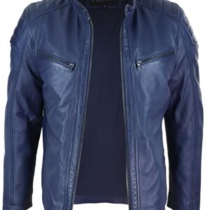 Blue Leather jacket