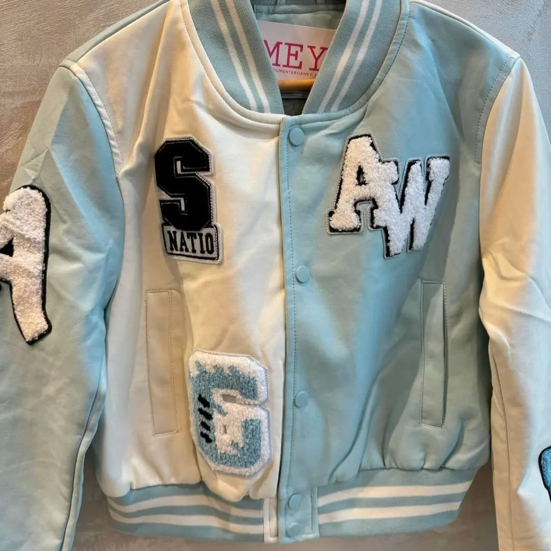 Sky Blue Varsity Jacket