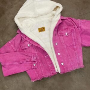 Zamm Pink Sherpa-Lined Hoodie