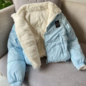 MIA Blue Puffer Jacket with Sherpa Lining