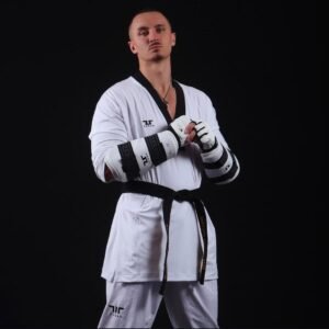 Tusah Elite Martial Arts Uniform – Black Trim Gi with Protective Gear